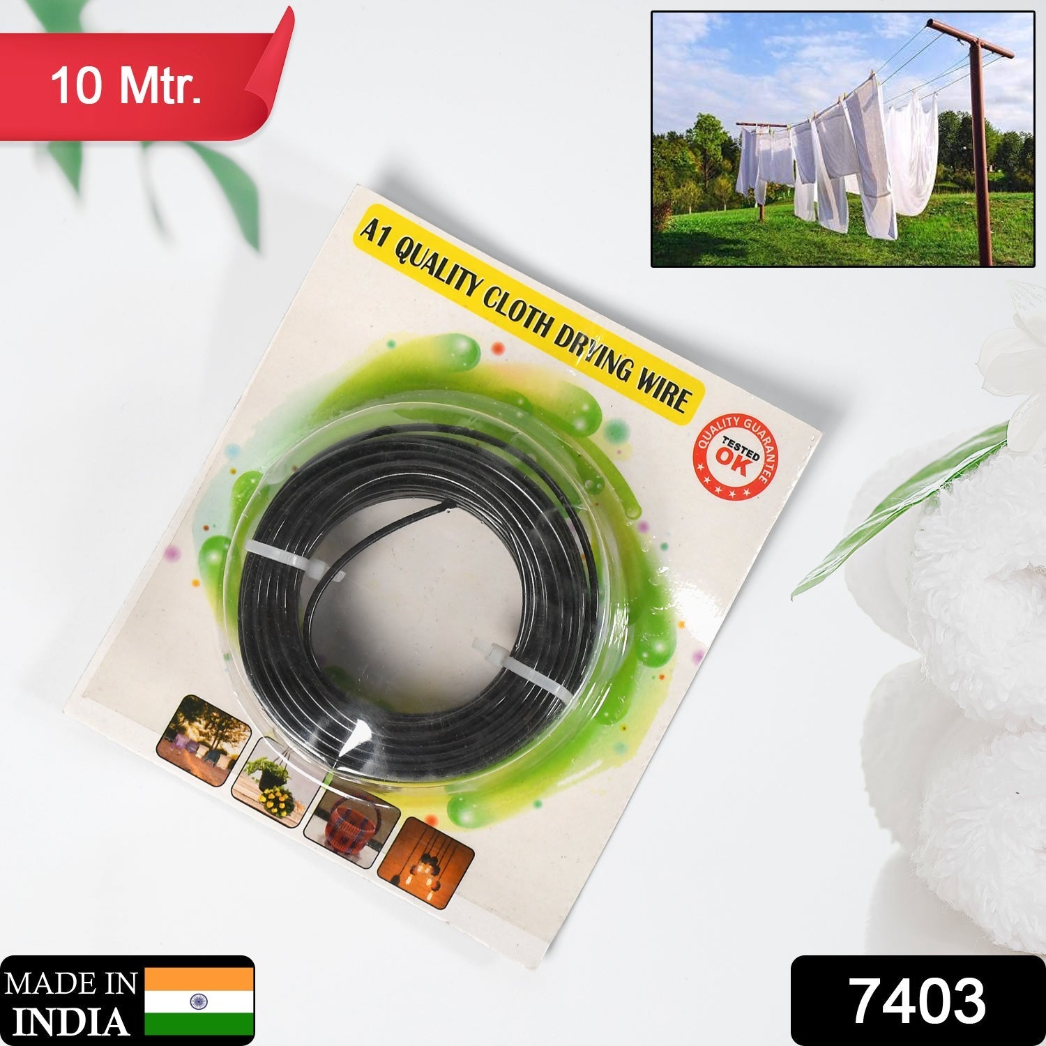 10-meter wire for drying clothes and gardening 10-meter wire for drying clothes and gardening